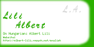 lili albert business card